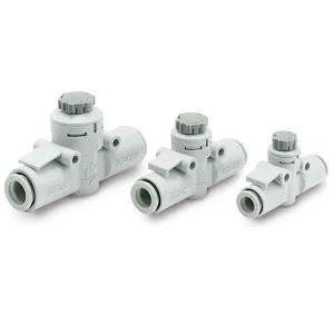 SMC 10-AS2002F-04A 10-AS 系列 洁净系列 速度控制阀 带快速接头 直通型