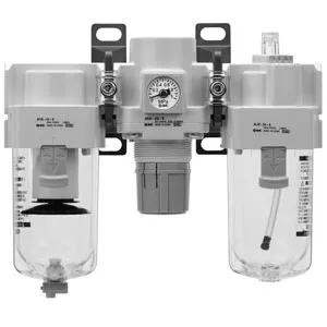 SMC AC40-F04-B AC20-AC60-B 系列 空气组合元件:空气过滤器+减压阀+油雾器