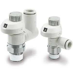 SMC AS2201FSC-01-06 AS-FSM/FSC 系列 带刻度速度控制阀 弯头型/万向型 主体尺寸2