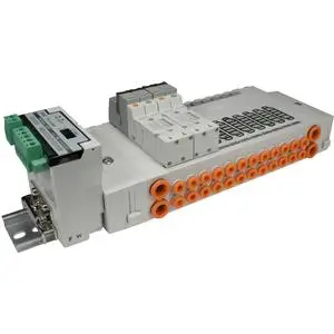 SMC SS5Y5-45SV-10D-C6 SY3000·5000 系列 底板配管型集装式 组合型底板 DIN导轨安装 对应EX122一体型串行传送式配线 45S型