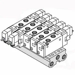 SMC SS5YJ7-20-06 SYJ7000 系列 5通先导式电磁阀 直接配管型集装式 20型