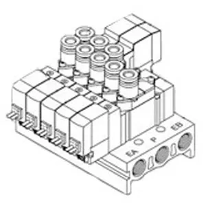 SMC SY313-5LOU-M5-Q SY300·SY500 系列 3通阀可与5通阀混合集装的形式 直接配管型 阀型号