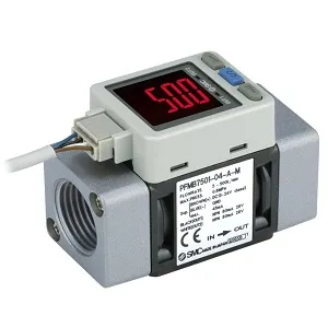 SMC 25A-PFMB7501-04-FW 25A-PFMB7 系列 对应二次电池 2色显示式 数字式流量开关