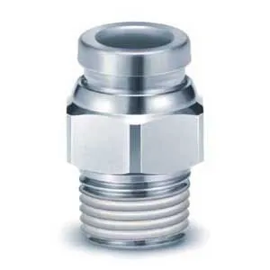SMC KQB2H16-04S KQB2 系列 金属快换接头 连接螺纹:M,R,Rc KQB2H 直通接头