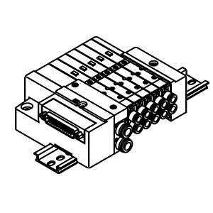SMC 10-SS5Q13-02SDV-D 10-SQ1000 系列 洁净系列 5通电磁阀 插入式 集装式