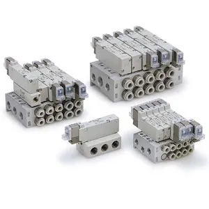 SMC 25A-VQZ1151-5LO1 25A-VQZ1000 系列 对应二次电池 5通先导式电磁阀 底板配管型 插头引线式