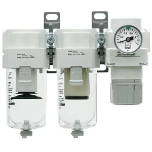 SMC AC20C-01CM-SV1-A AC20C-AC40C-A 系列 空气组合元件：空气过滤器+油雾分离器+减压阀