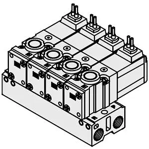 SMC VV3KF3-20-12 VKF300 系列 3通电磁阀 直动式座阀 直接配管型 共通SUP·共通EXH 20型
