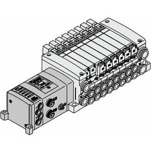 SMC VV5QC11-04C6SDYN42-S     VQC1000 系列 5通电磁阀 底板配管型 插入式组件 集装式型号 EX250