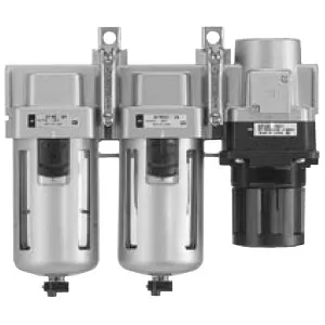 SMC ACG20C-F01CG1 ACG 系列 空气组合元件 元件构成:过滤器,油雾分离器,内置压力表减压阀