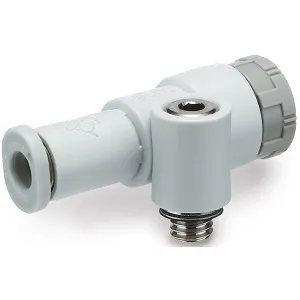 SMC JAS-LSB04-01S JAS 系列 带快换接头的速度控制阀 紧凑型 推压锁定式