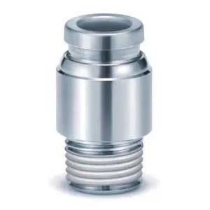 SMC KQB2S10-01 KQB2 系列 金属快换接头 连接螺纹:M,R,Rc KQB2S 带内六角孔直通接头