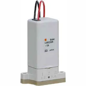 SMC LVM20R3-5C LVM20/200 系列 小型化学液用直动式2·3通电磁阀 底板配管型