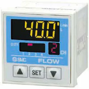 SMC PF2W201 PF2W 系列 水用 数字式流量开关 4通道流量监控器分离型传感器部
