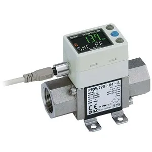 SMC PF3W721-14-BT-M PF3W 系列 3色显示 水用数字式流量开关 显示一体型