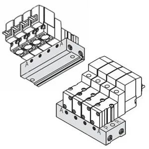 SMC SS3YJ3-41-04-M3 SYJ300 系列 3通电磁阀/先导式 弹性密封 内部先导式用集装式 41型