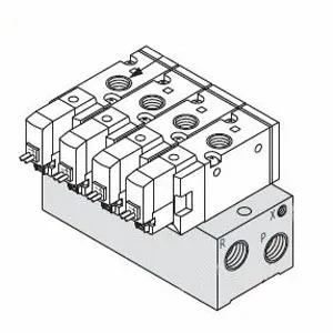 SMC SS3YJ7-21R-12 SYJ700 系列 3通电磁阀/先导式 弹性密封 外部先导式用集装式 21R型