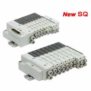 SMC SS5Q14-04C-D-Q SQ1000 系列 5通电磁阀 插头引线式 集装式