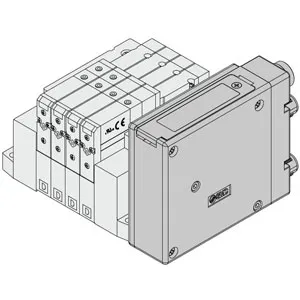 SMC SS5V1-W10S1EBD-08US-C4 SV1000/2000/3000 系列 5通电磁阀 拉杆式底板 EX260一体型(对应输出) 串行传送系统 集装式