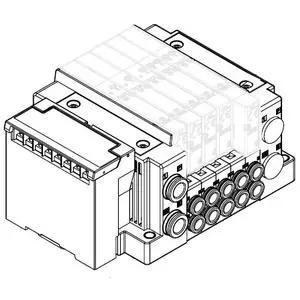 SMC SS5Y3-10S3V-02D-C6A SY3000·5000·7000 系列 插入式插件连接底板 对应EX120系列 10/11型