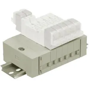 SMC SS5Y3-45-10US-C4 SY3000·5000 系列 5通电磁阀 底板配管型集装式 组合式底板 DIN导轨安装型 各自配线 45型