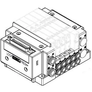 SMC SS5Y5-10F1-14B-C6 SY3000·5000·7000 系列 插入式插件连接底板:D型辅助插座 对应扁平电缆插座、PC接线系统 10/11型