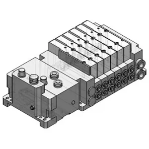 SMC SS5Y5-M10S6V21-24F-C66 SY3000/5000 系列 5通电磁阀 插入式 插件连接底板:插入式混合安装型集装式 对应EX600系列 10/11型