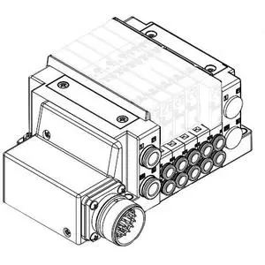 SMC SS5Y7-10M-04B-C12 SY3000·5000·7000 系列 插入式插件连接底板 对应多针插头 10/11型