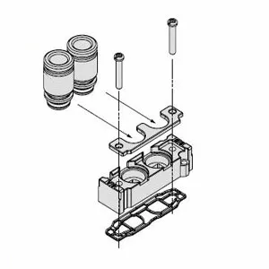 SMC SY30V-6A-C6 SY3000·5000·7000 系列 阀可换零部件 通口块组件型号