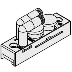 SMC SY50M-6-1AR-00 供排气块组件用通口块组件(侧向配管/底面配管形 外部先导式规格) 适用于SY系列