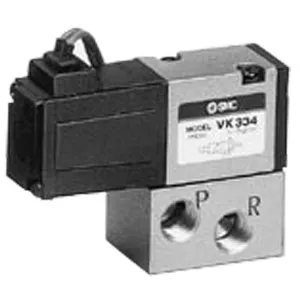 SMC VK334-5DO-01-Q VK300 系列 3通电磁阀 直动式座阀 底板配管型