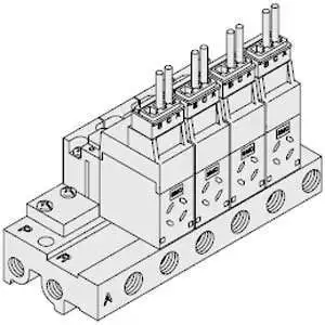 SMC VV3Q12U-12 VQ100 系列 3通电磁阀 插头引线式 集装式