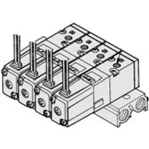 SMC VV3Z3-20-041 VZ300 系列 弹性密封 3通电磁阀 内部先导型用集装式 20-□1型