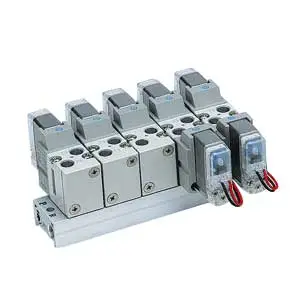 SMC VV5F5-20-031-00N VF1000/3000/5000 系列 集装式 先导式5通电磁阀 直接配管型 共通排气型/各自排气型