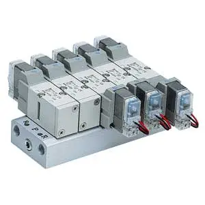 SMC VV5F5-40-052-02F VF3000/5000 系列 先导式5通电磁阀 集装式 底板配管型 共通排气型