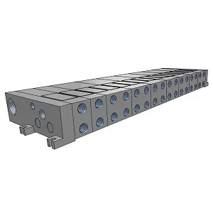 SMC VV5FS2-01T1-021-02 VFS2000 系列 5通电磁阀 5通先导式 集装规格 插入式:带接线端子台