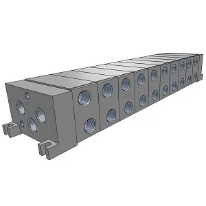 SMC VV5FS4-10-021-03 VFS4000 系列 5通电磁阀 5通先导式 集装规格 非插入式:直接接线座式,DIN型插座式