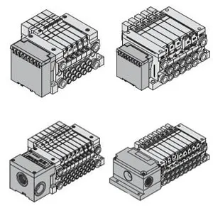 SMC VV5Q11-08C4SR1-D VQ1000/2000 系列 5通先导式电磁阀 插入式组件 底板配管型集装式 EX120·123·124一体型对应输出串行传送系统