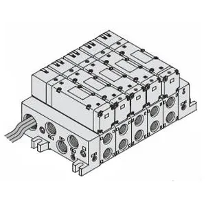 SMC VV5Q51-0204LU2-SB VQ5000 系列 5通先导式电磁阀 插入式组件 底板配管型 L导线引出式