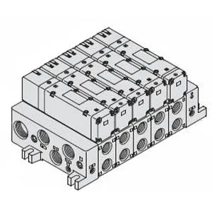 SMC VV5Q51-0204T1 VQ5000 系列 5通先导式电磁阀 插入式组件 底板配管型 T1各自接线端子台