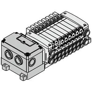 SMC VV5QC21-04C6SDVB-S VQC2000 系列 5通电磁阀 底板配管型 插入式组件 集装式型号 EX126