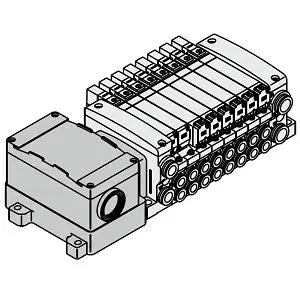 SMC VV5QC21-05C6TD0 VQC2000 系列 5通电磁阀 底板配管型 插入式组件 端子台盒组件