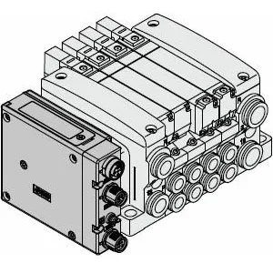 SMC VV5QC21-05C8SVA VQC2000 系列 5通电磁阀 底板配管型 插入式组件 集装式型号 EX260