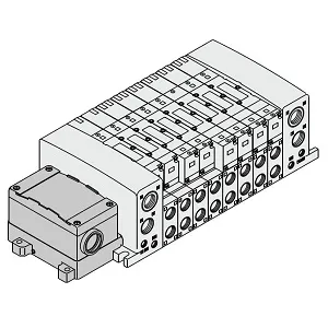 SMC VV5QC41-02C10TD0 VQC4000 系列 5通电磁阀 底板配管型 插入式组件 T组件(端子台盒组件)集装式 对应IP67
