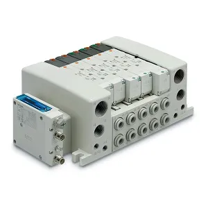 SMC VV5QC41-04C8FSFBN VQC4000 系列 5通电磁阀 底板配管型 插入式组件 S组件(串行传送组件) 对应EX260一体型(对应输出)串行传送系统集装式 对应IP67