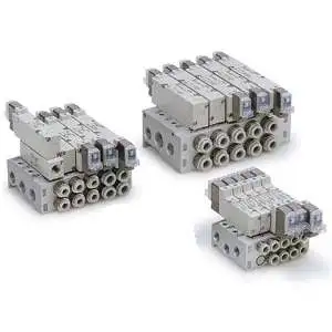SMC VV5QZ25-05C6C VQZ1000·2000·3000 系列 5通先导式电磁阀 底板配管型 插头引线组件 集装式 插头式