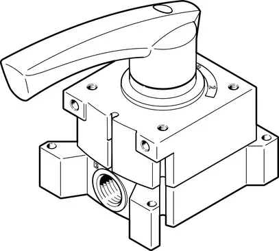 FESTO 旋转式手柄阀 VHER-H-B43C-G12 3192065