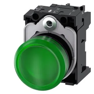 SIEMENS/西门子 3SU1系列指示灯 3SU1103-6AA40-1AA0 安装直径22mm 绿色 1个