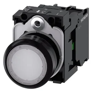 SIEMENS/西门子 3SU1系列发光按钮 3SU1102-0AB60-1BA0 安装直径22mm 白色 1个