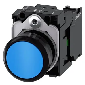 SIEMENS/西门子 3SU1系列平头按钮 3SU1100-0AB50-1BA0 安装直径22mm 蓝色 1个